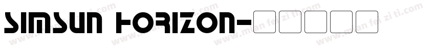 simsun horizon字体转换